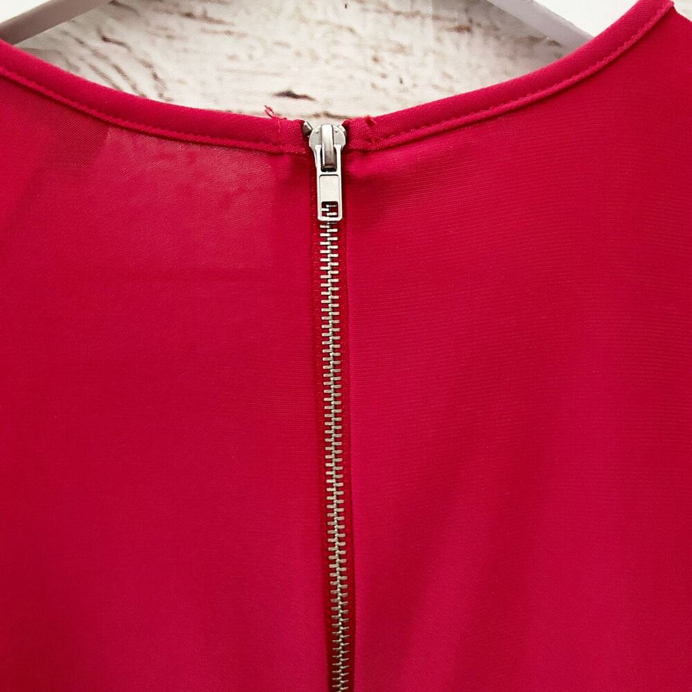 TORRID Red Ruched Side Razorback Tank Top Exposed Zipper Size 2 18-20/2X - Picture 5 of 5